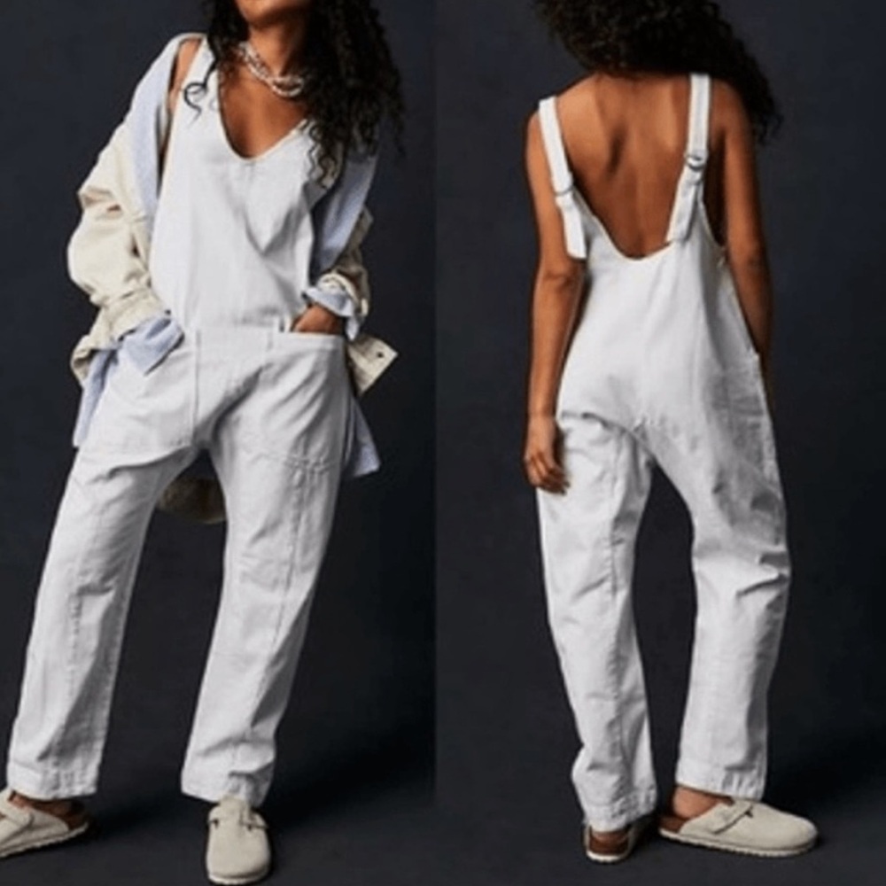 We The Free White Jumpsuit